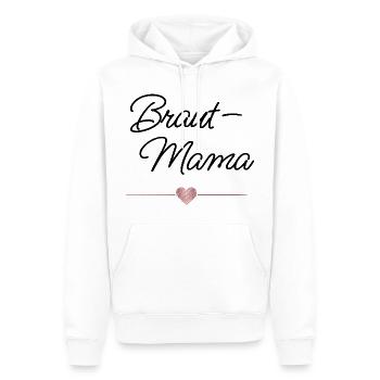 Braut Mama Herz Hochzeit Geschenk - Männer Premium Bio Hoodie - Weiß - Vorne - Nico (187cm)