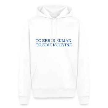 To Err Is Human To Edit Is Divine English Teacher - Men’s Premium Organic Hoodie - white - Front - Nico (187cm)