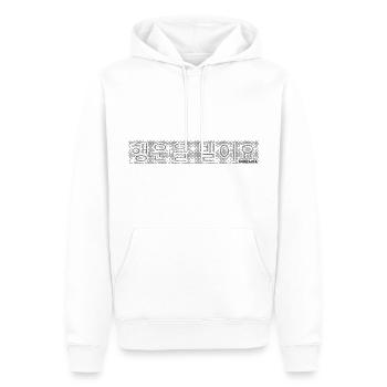 CORÉEN - BONNE CHANCE 1 - Sweat à capuche Premium bio Homme - blanc - Devant - Nico (187cm)