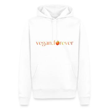 Vegan forever kaki fruit - Sweat à capuche Premium bio Homme - blanc - Devant - Nico (187cm)