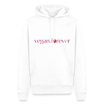 Vegane Himbeere für immer - Männer Premium Bio Hoodie - Weiß - Vorne - Nico (187cm)