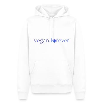Vegane ewige blaue Blume - Männer Premium Bio Hoodie - Weiß - Vorne - Nico (187cm)