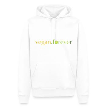 Vegan forever lime - Sweat à capuche Premium bio Homme - blanc - Devant - Nico (187cm)