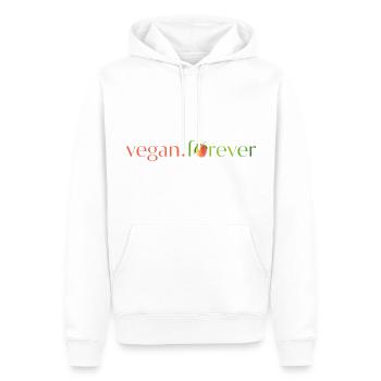 Vegan forever apricot green - Männer Premium Bio Hoodie - Weiß - Vorne - Nico (187cm)