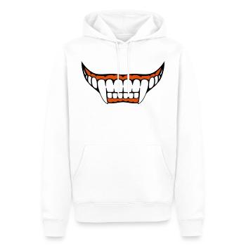 Vampirzähne - Männer Premium Bio Hoodie - Weiß - Vorne - Nico (187cm)