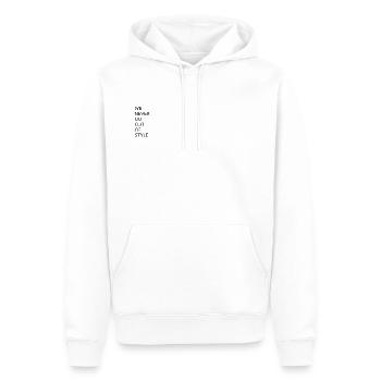 WE NEVER GO OUT OF STYLE FANSHIRT - Men’s Premium Organic Hoodie - white - Front - Nico (187cm)