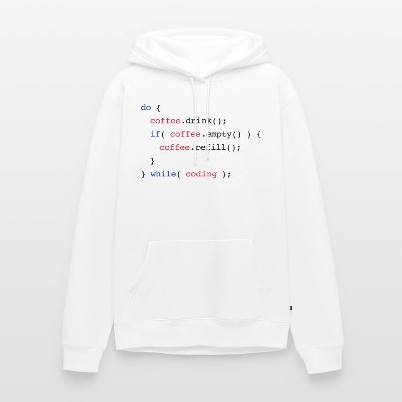 Code Coffee Refill Codierung Männer Premium Bio Hoodie