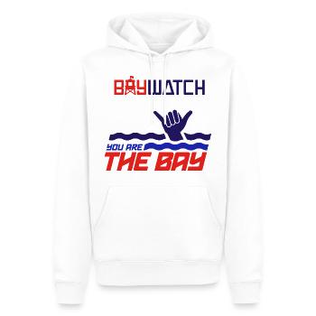 Baywatch Shaka You Are The Bay - Sweat à capuche Premium bio Homme - blanc - Devant - Nico (187cm)