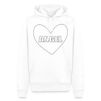 Angel Heart - Sweat à capuche Premium bio Homme - blanc - Devant - Nico (187cm)