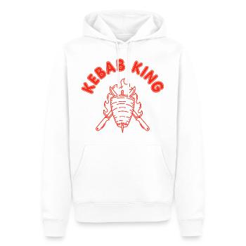 Kebab King Döner Kebab Grill - Men’s Premium Organic Hoodie - white - Front - Nico (187cm)