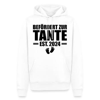 Befördert zur Tante 2024 - Männer Premium Bio Hoodie - Weiß - Vorne - Nico (187cm)