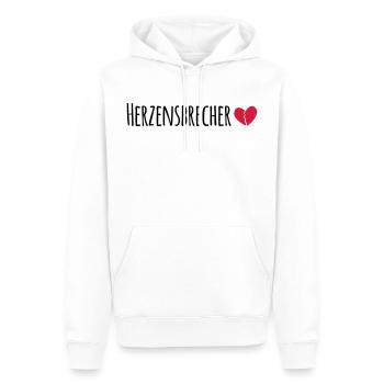 Herzensbrecher - Männer Premium Bio Hoodie - Weiß - Vorne - Nico (187cm)