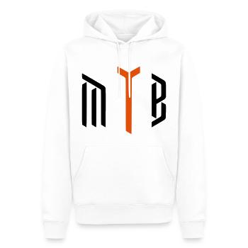 MNTNBKNG / MOUNTAINBIKE / MOUNTAINBIKING - Männer Premium Bio Hoodie - Weiß - Vorne - Nico (187cm)