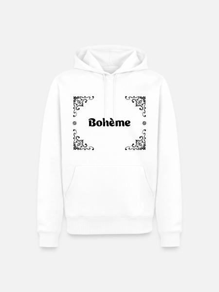 La Bohème - Sweat à capuche Premium bio Homme - blanc