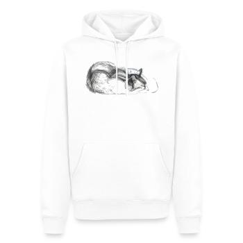 Katze schlafend - Männer Premium Bio Hoodie - Weiß - Vorne - Nico (187cm)