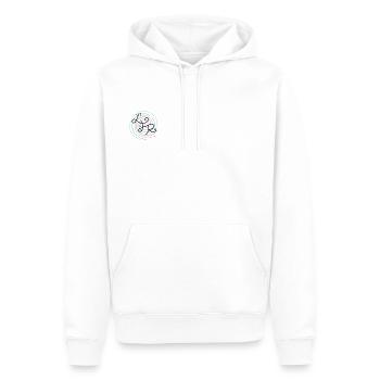 LaFiRi Marken Design - Männer Premium Bio Hoodie - Weiß - Vorne - Nico (187cm)