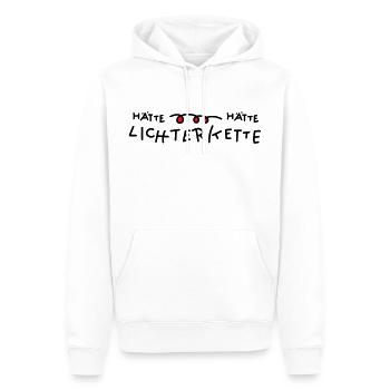 Lichterkette Sprüche - Männer Premium Bio Hoodie - Weiß - Vorne - Nico (187cm)