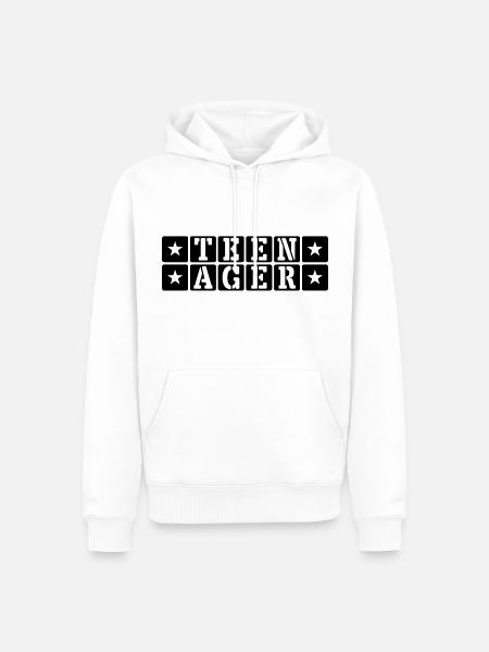 TEENAGER - TEENIE - JUGENDLICHER - HERANWACHSENDER - Männer Premium Bio Hoodie - Weiß