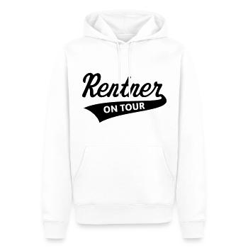 Rentner – On Tour (Rente / Ruhestand / Black) - Männer Premium Bio Hoodie - Weiß - Vorne - Nico (187cm)