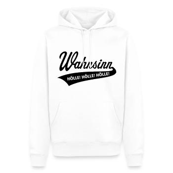 Wahnsinn – Hölle! Hölle! Hölle! (Black) - Männer Premium Bio Hoodie - Weiß - Vorne - Nico (187cm)