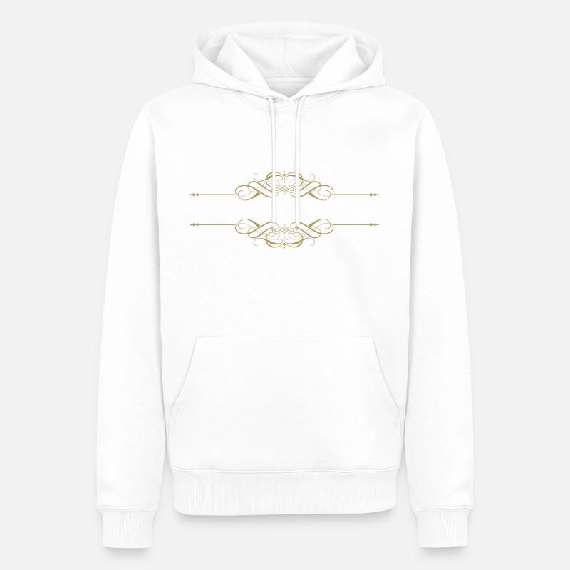 Trennlinien · Headers · Frames - Männer Premium Bio Hoodie - Weiß
