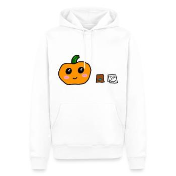 Niedlicher Halloween Kürbis - Männer Premium Bio Hoodie - Weiß - Vorne - Nico (187cm)
