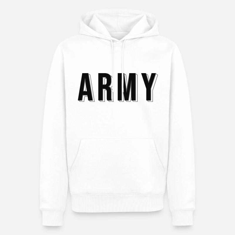 army - Männer Premium Bio Hoodie - Weiß