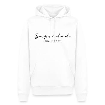 Superdad Papa Father 2022 - Men’s Premium Organic Hoodie - white - Front - Nico (187cm)
