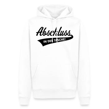 Abschluss – In Der Tasche! (Schulabschluss / B) - Männer Premium Bio Hoodie - Weiß - Vorne - Nico (187cm)