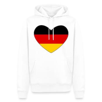 Germany Heart Flag - Men’s Premium Organic Hoodie - white - Front - Nico (187cm)