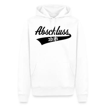 Abschluss 2025 (Schulabschluss / Black) - Männer Premium Bio Hoodie - Weiß - Vorne - Nico (187cm)