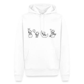 Astro Boys - Männer Premium Bio Hoodie - Weiß - Vorne - Nico (187cm)