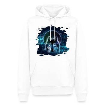 Wolfmond - Männer Premium Bio Hoodie - Weiß - Vorne - Nico (187cm)