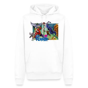 Jan Tenner Das Hirn des Bösen - Männer Premium Bio Hoodie - Weiß - Vorne - Nico (187cm)