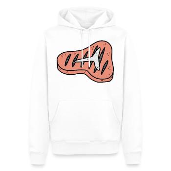 T-Bone Steak - Männer Premium Bio Hoodie - Weiß - Vorne - Nico (187cm)