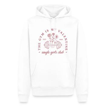 La salle de sport est mon club de filles célibataires de la Saint-Valentin - Sweat à capuche Premium bio Homme - blanc - Devant - Nico (187cm)