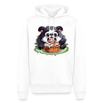 Carlin au gâteau Dessin animé - Sweat à capuche Premium bio Homme - blanc - Devant - Nico (187cm)