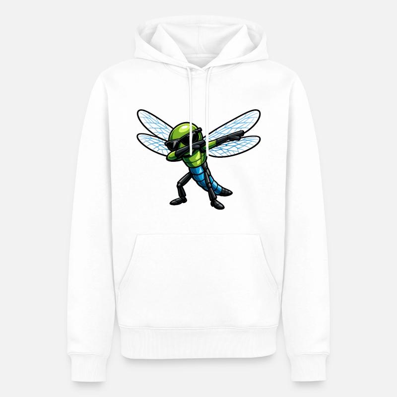 Dab de la Libellule - Sweat à capuche Premium bio Homme - blanc
