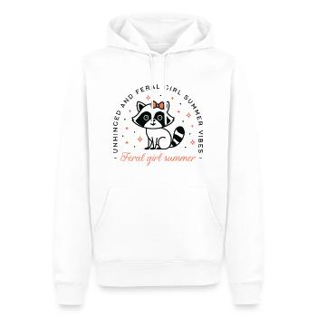 Esthétique de raton laveur d’été femelle sauvage - Sweat à capuche Premium bio Homme - blanc - Devant - Nico (187cm)
