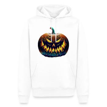 Halloween-Kuerbis - Männer Premium Bio Hoodie - Weiß - Vorne - Nico (187cm)