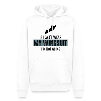 Wingsuit fliegen Base Jumping Fallschirmspringen Wingsuiting - Männer Premium Bio Hoodie - Weiß - Vorne - Nico (187cm)