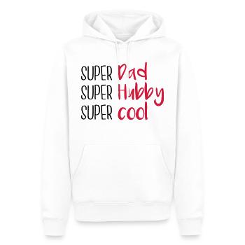 Super dad Super Hubby Super cool - Männer Premium Bio Hoodie - Weiß - Vorne - Nico (187cm)