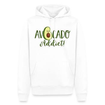 Avocat addict ! -Santés - forme-fitness légumes - Sweat à capuche Premium bio Homme - blanc - Devant - Nico (187cm)