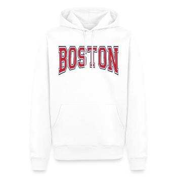 Boston - Sweat à capuche Premium bio Homme - blanc - Devant - Nico (187cm)
