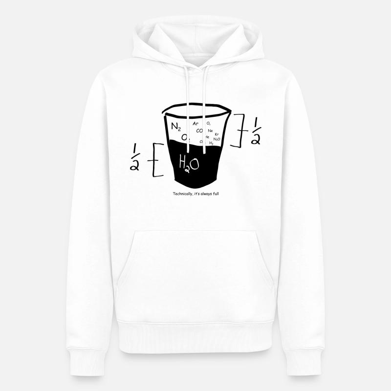 Nerd Math Grafik - Männer Premium Bio Hoodie - Weiß