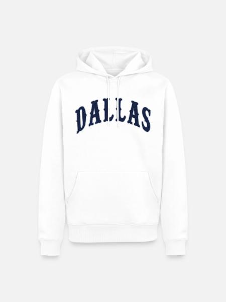 Dallas - Men’s Premium Organic Hoodie - white