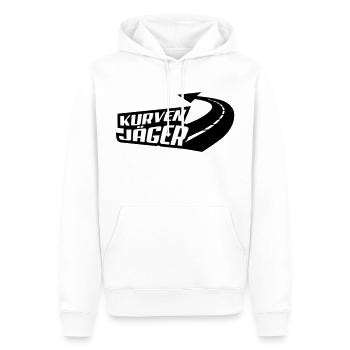 Kurvenjäger - Männer Premium Bio Hoodie - Weiß - Vorne - Nico (187cm)
