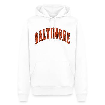 Baltimore - Sweat à capuche Premium bio Homme - blanc - Devant - Nico (187cm)