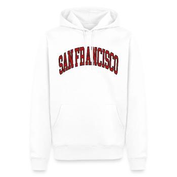 San Francisco - Männer Premium Bio Hoodie - Weiß - Vorne - Nico (187cm)