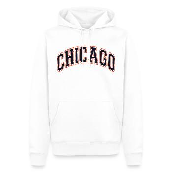 Chicago - Sweat à capuche Premium bio Homme - blanc - Devant - Nico (187cm)
